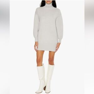 Forever 21 Light Gray Turtleneck Sweater Dress Size S